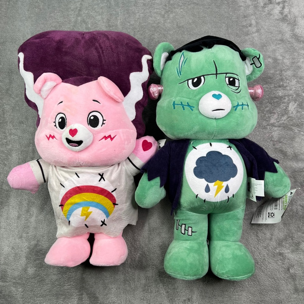 Care Bears x Universal Monster Plush 19" Halloween Greeter Grumpy Cheer Bear Set